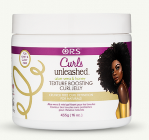 ORS CURL UNLEASHED. Aloe Vera & Honey Texture Boosting Curly Jelly