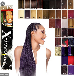 X-Pression Ultra Braid 82" Long Braiding Hair XPression 100% Kanekalon