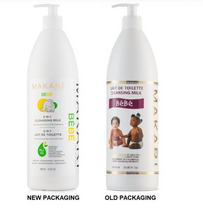 Charger l'image dans la galerie, Makari Bébé Lait de Toillette 2 EN 1 1000ml enrichi à lhuile d'amande et au Calendula