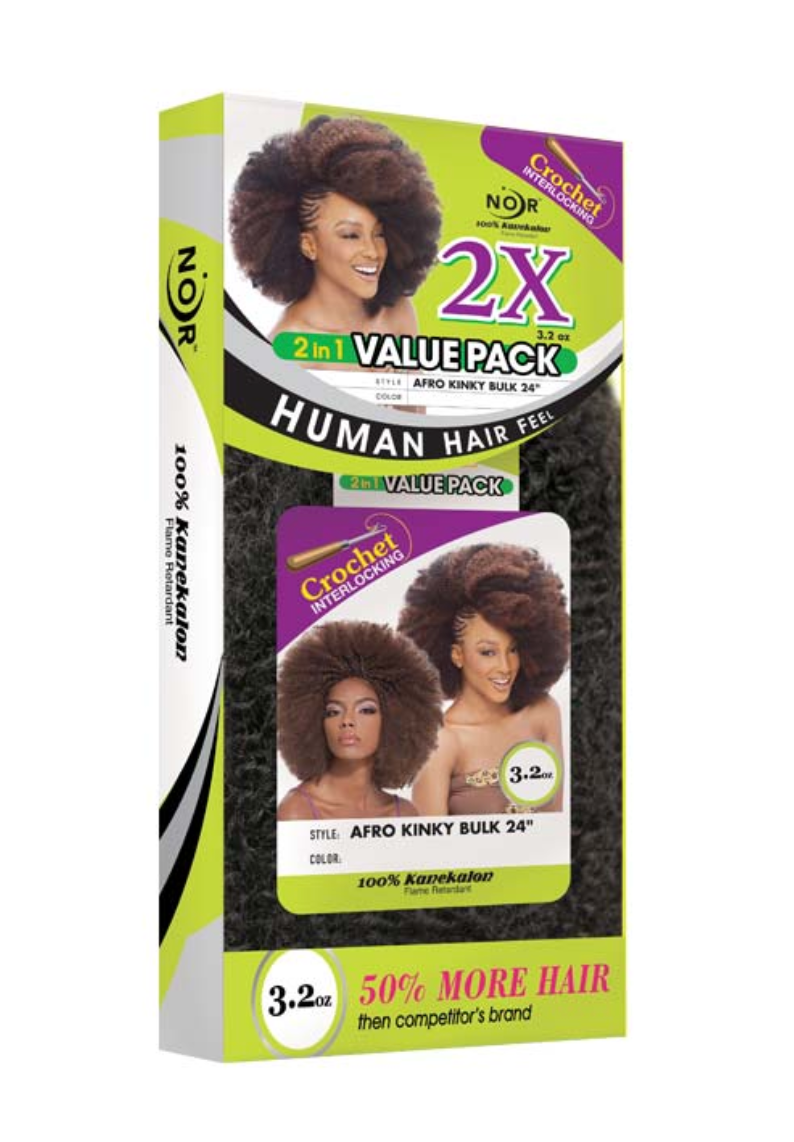 JANET COLLECTION - Noir 2X Afro Kinky Bulk 24