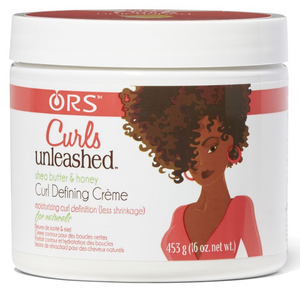 ORS CURL UNLEASHED. Shea butter and honey. Curl Defining Cream