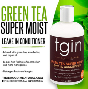 TGIN Green Tea Super Moist Leave-In Conditioner with green Tea and Argan Oil