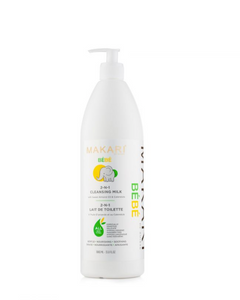 Makari Bébé Lait de Toillette 2 EN 1 1000ml enrichi à lhuile d'amande et au Calendula