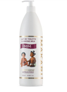 Makari Bébé Lait de Toillette 2 EN 1 1000ml enrichi à lhuile d'amande et au Calendula