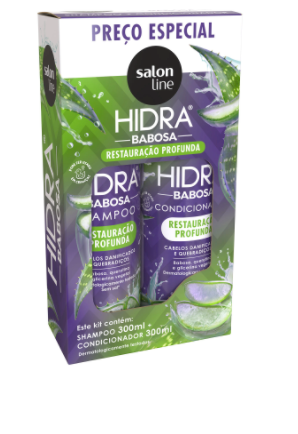 SALON LINE: Kit Hydra Aloe Line Shampooing 300g + Après-shampooing 300g