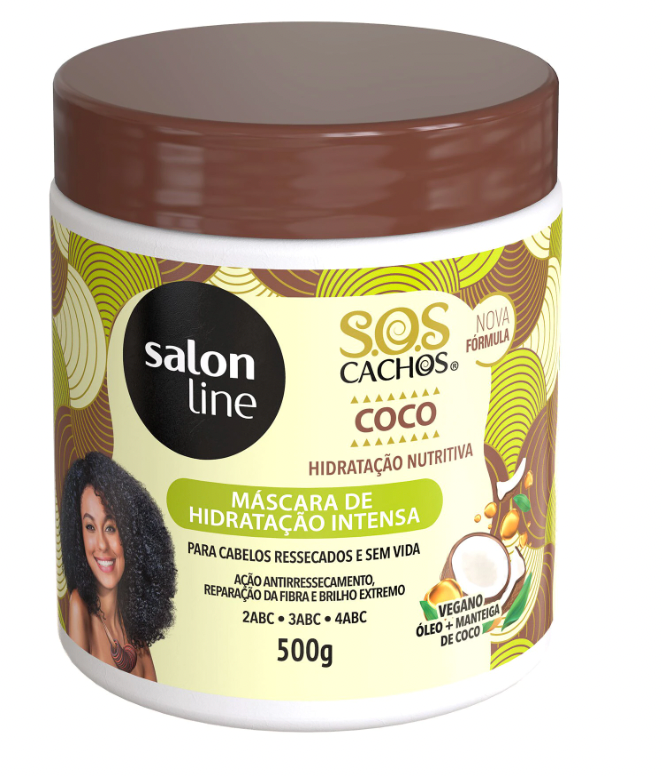SALON LINE: SOS CACHOS Masque d'hydratation à la noix de coco Traitement en profondeur 500 g- Curl Activator 500g