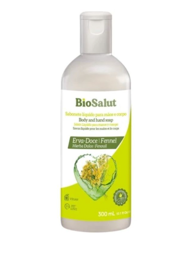 BioSalut Savon Liquide pour les mains et le corps infusé aux fenouil 300ml