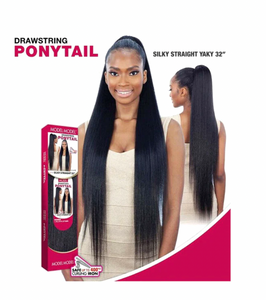 MODEL MODEL DrawSting Ponytail Silky Straight 32"
