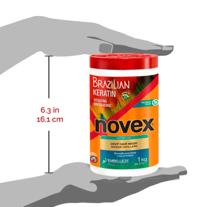 Novex Brazilian Kératine Masque Capillaire - à base de plant (FORMULE VÉGAN)