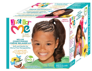 JUST FOR ME - Défrisant/ Relaxer Kit pour enfant sans soude